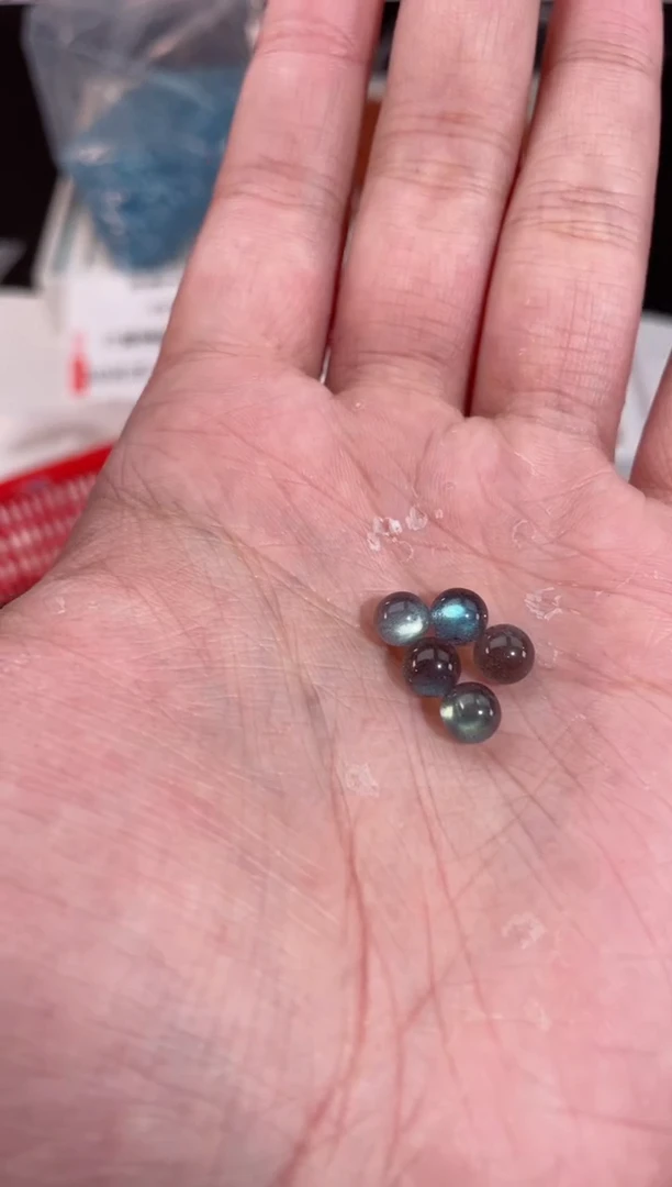 【闪购商品】水晶【S117】灰月光6mm单珠未镶嵌多样性发5颗