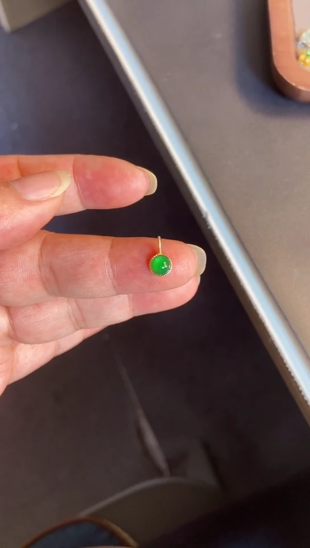 吊坠(不含链)银S925镶嵌翡翠1