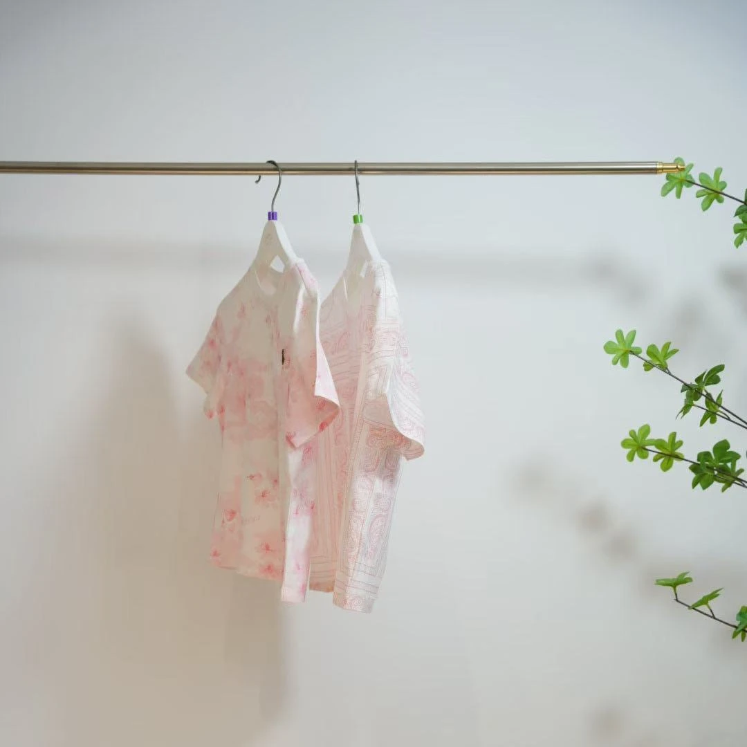 2-523-两款粉色儿童夏季晕染圆领短袖