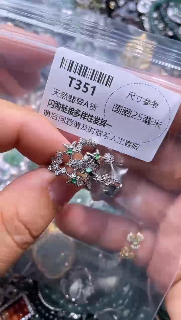 【闪购商品】翡翠颈饰未镶嵌T351戒指 多样性发其二