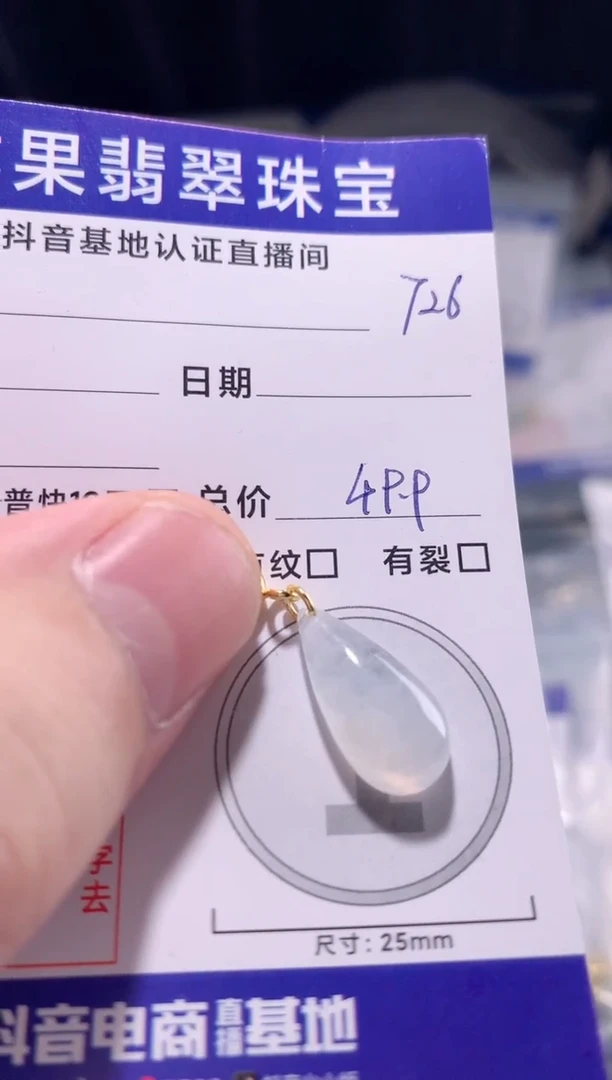 颈饰未镶嵌翡翠水滴726