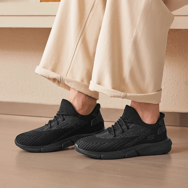Skechers斯凯奇时尚简约低帮运动鞋男2025夏季新款舒适透气休闲鞋