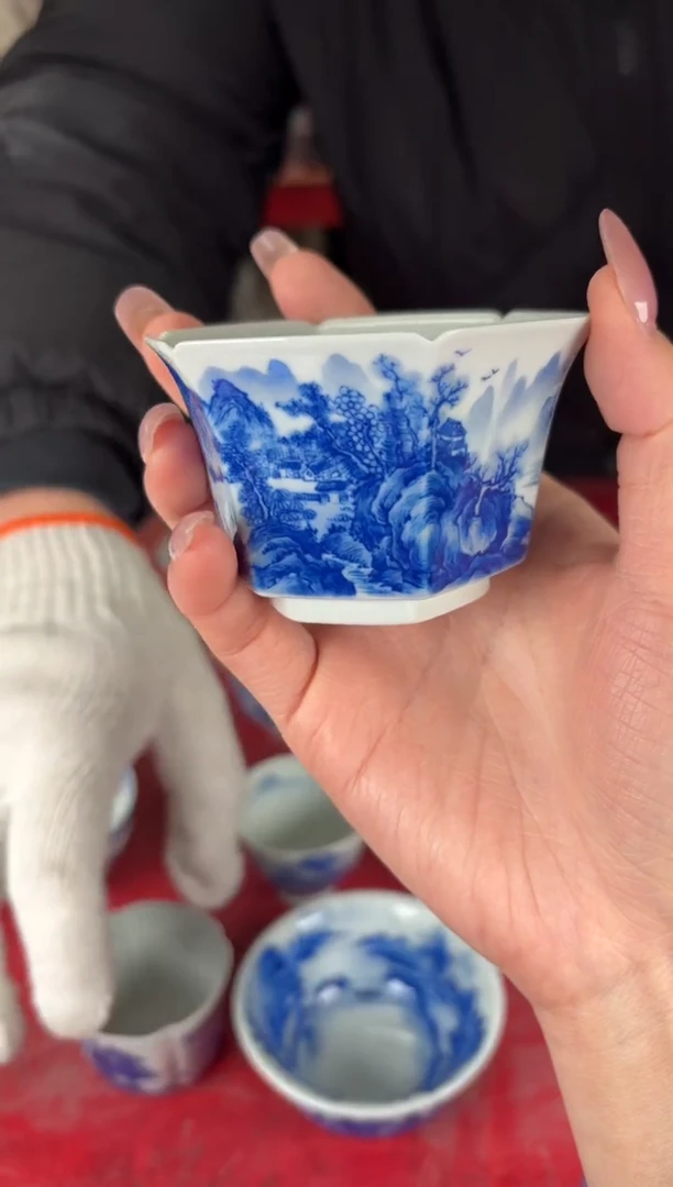 杯看山柴窑青花看山柴窑青花