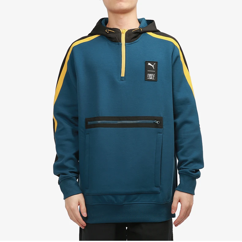 Puma/彪马男子卫衣休闲时尚宽松运动半拉链训练连帽套头衫532339