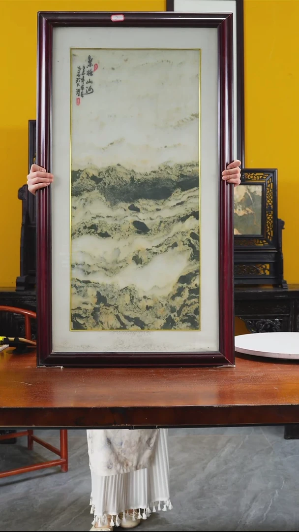 石材天然大理石画摆件