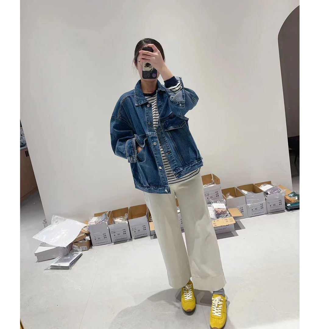 东大门c家大口袋牛仔外套