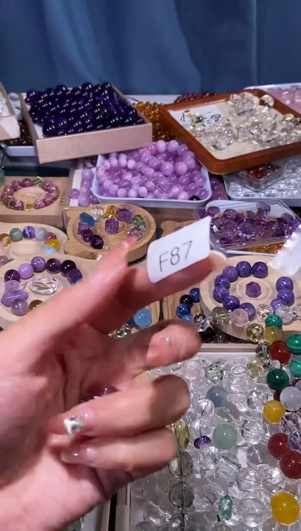 未镶嵌手串水晶?****?F87紫水晶随行单颗拍10