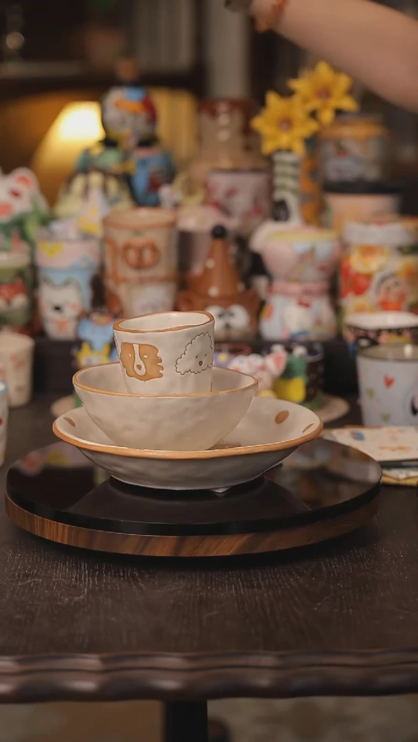 随机景德镇釉下彩绘设计师款式陶瓷