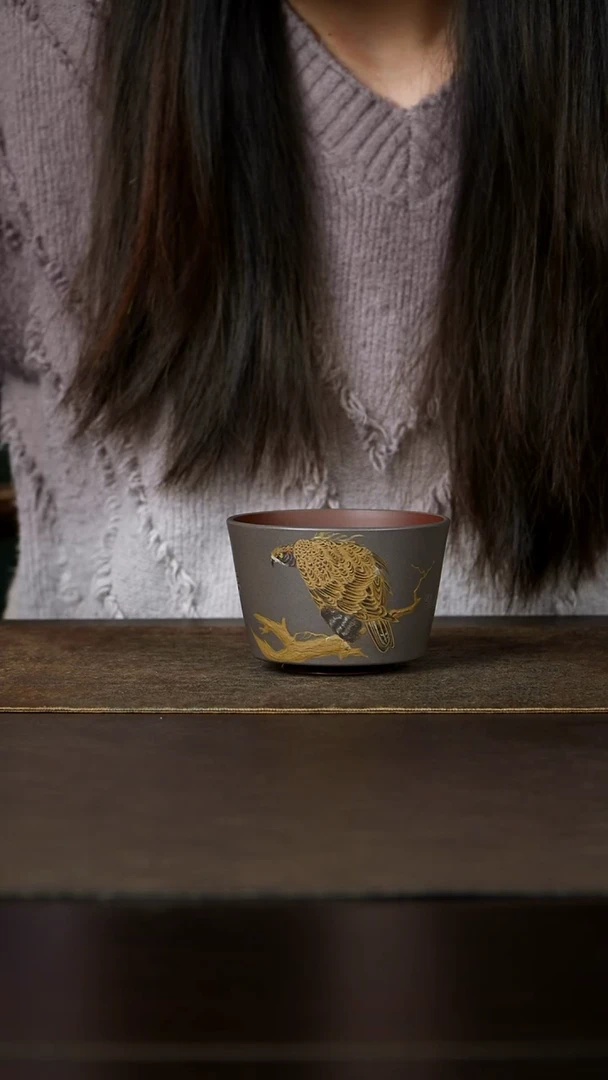 茶杯紫砂杯研所实力派陶手 张智刚 撇口杯170cc