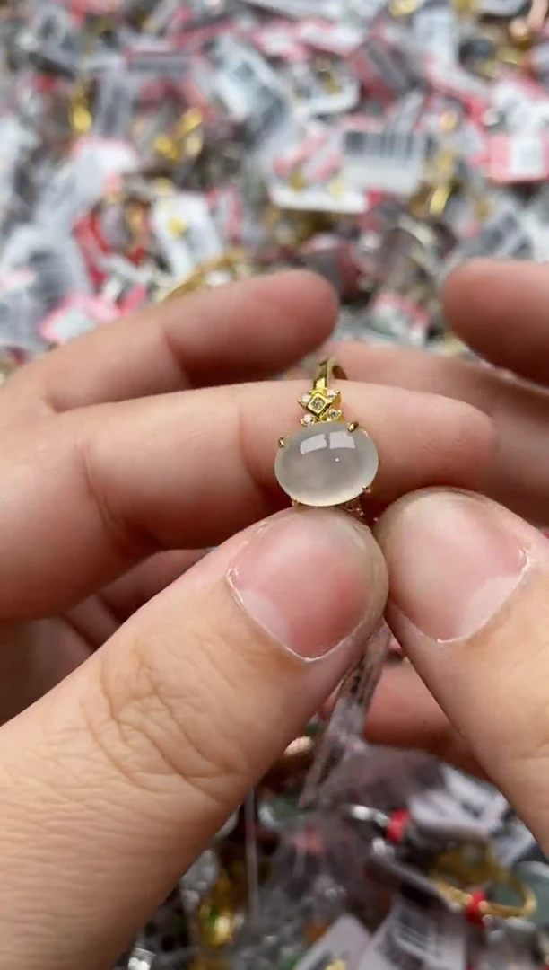 【闪购商品】翡翠戒指银S925镶嵌66666---8