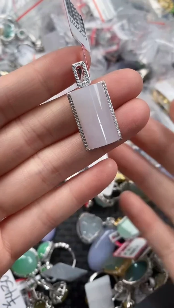 银S925镶嵌戒指翡翠333               6