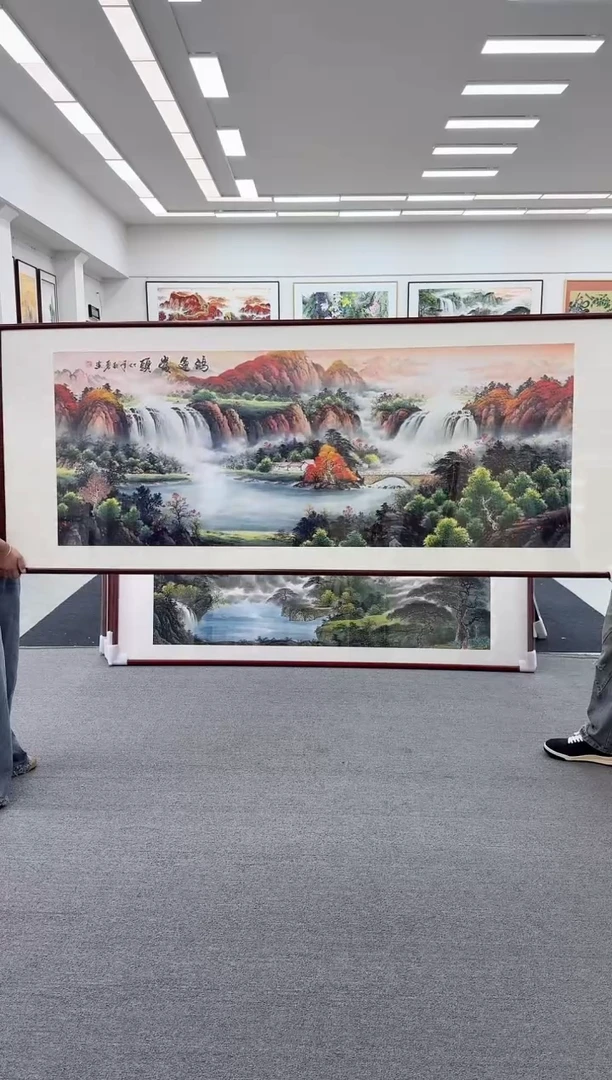 国画手绘   鸿运当头 219*88