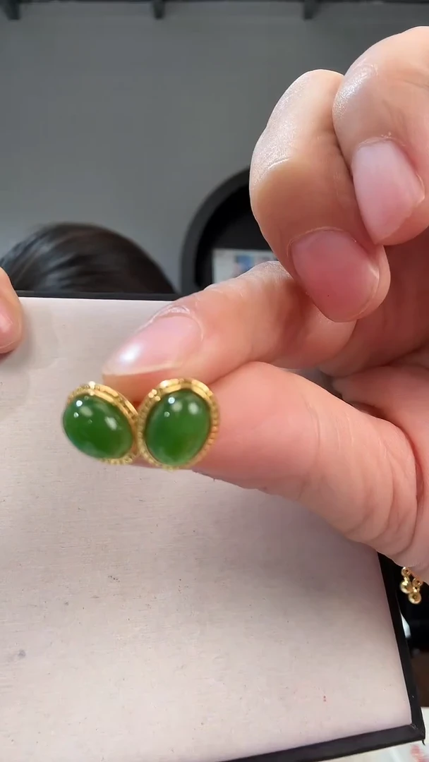 未镶嵌和田玉耳钉优9313