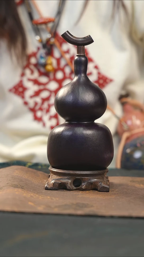 【闪购商品】RB158大漆酒葫芦不包手串及旋转底座