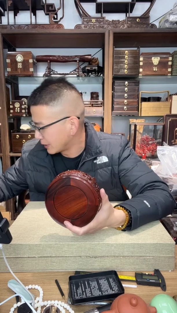 乌木类书架663非酸雕刻圆底座13公分  瑕疵