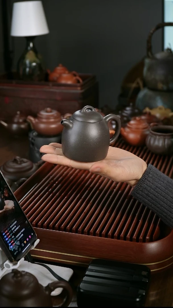 茶壶紫砂陈*生天青泥155cc全手