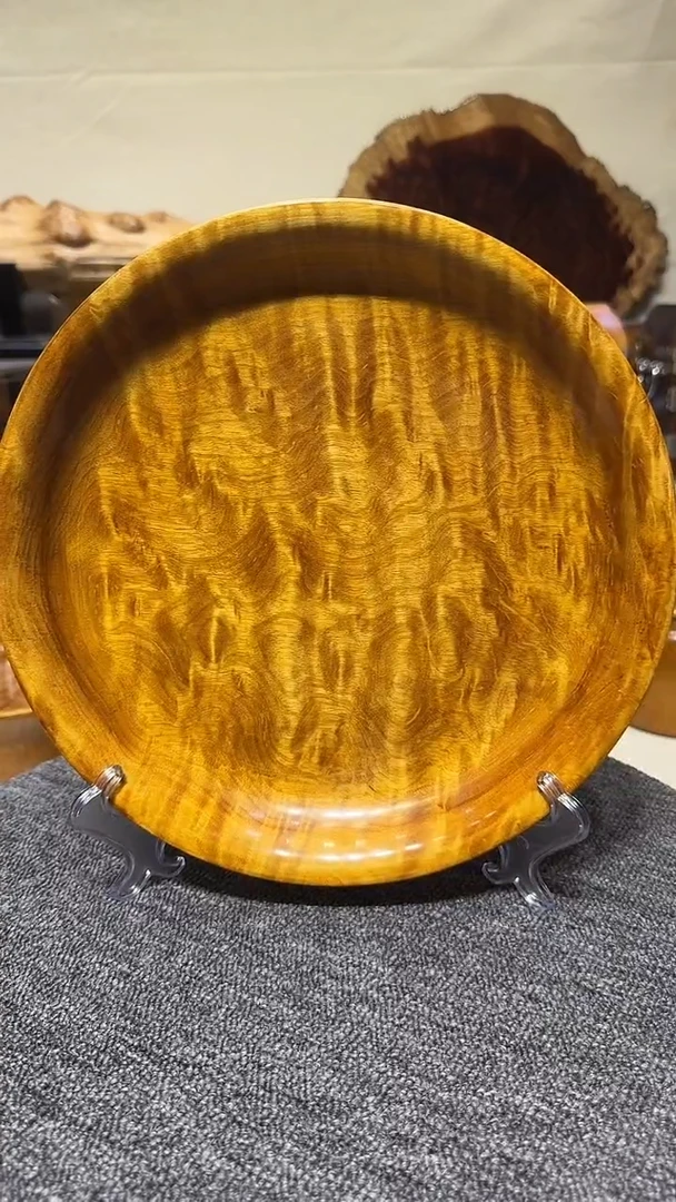 金丝楠木老料满水波圆盘 27.2/4.7