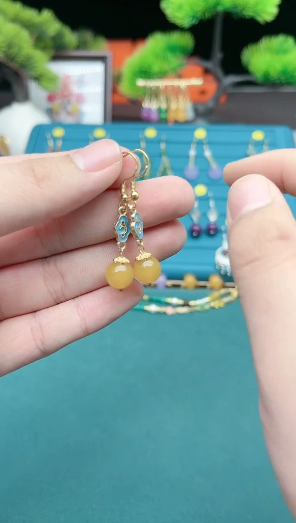 【闪购商品】玛瑙/玉髓耳钉银S925镶嵌533000