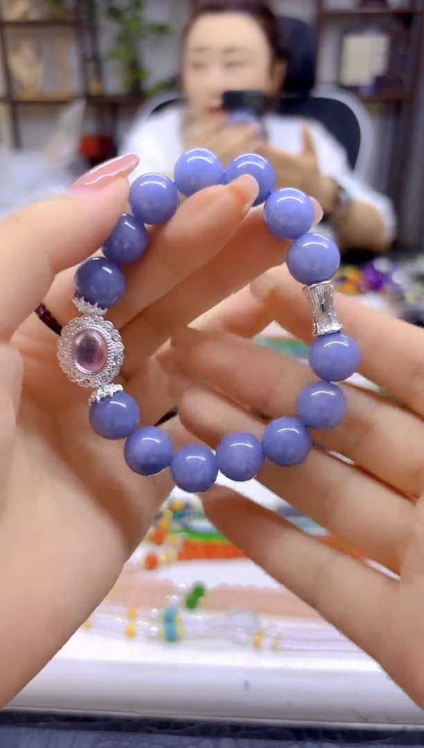 海蓝宝石手链未镶嵌DIY款S776