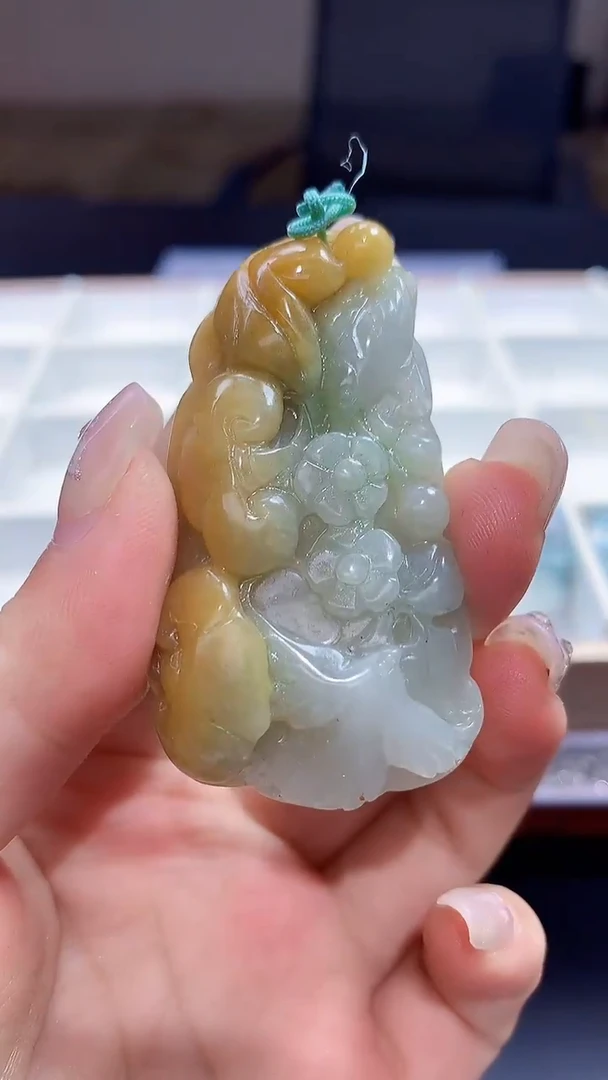 定制翡翠未镶嵌4868mm-毛货挂件24