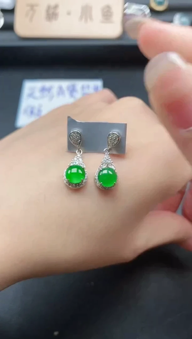 翡翠戒指银S925镶嵌51511
