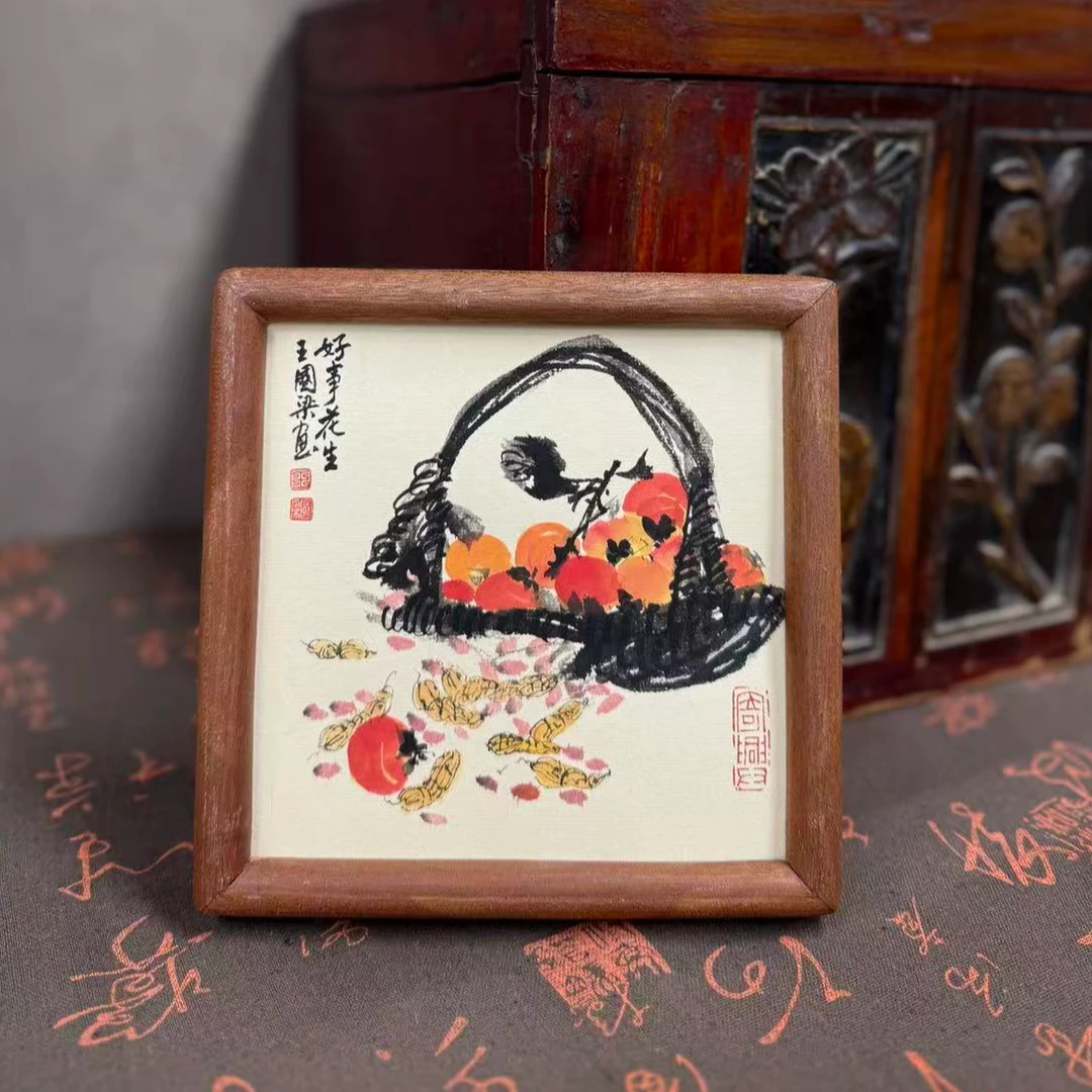 《好事花生》17×17花鸟装饰画