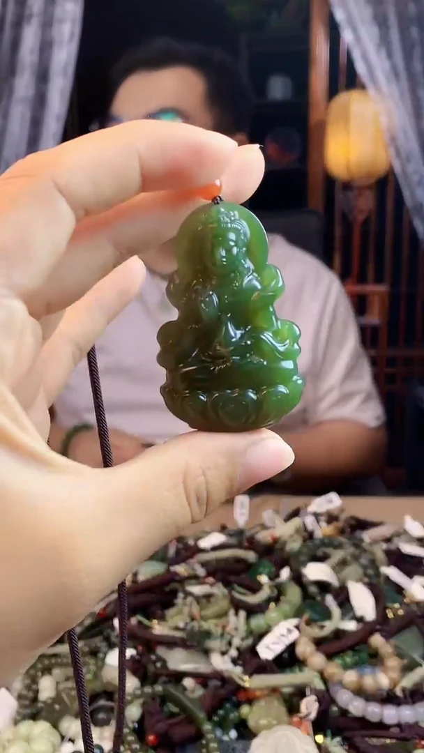 和田玉未镶嵌挂件1