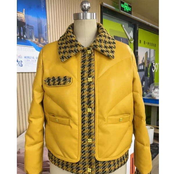 DD-气质小香拼接羽绒服女皮