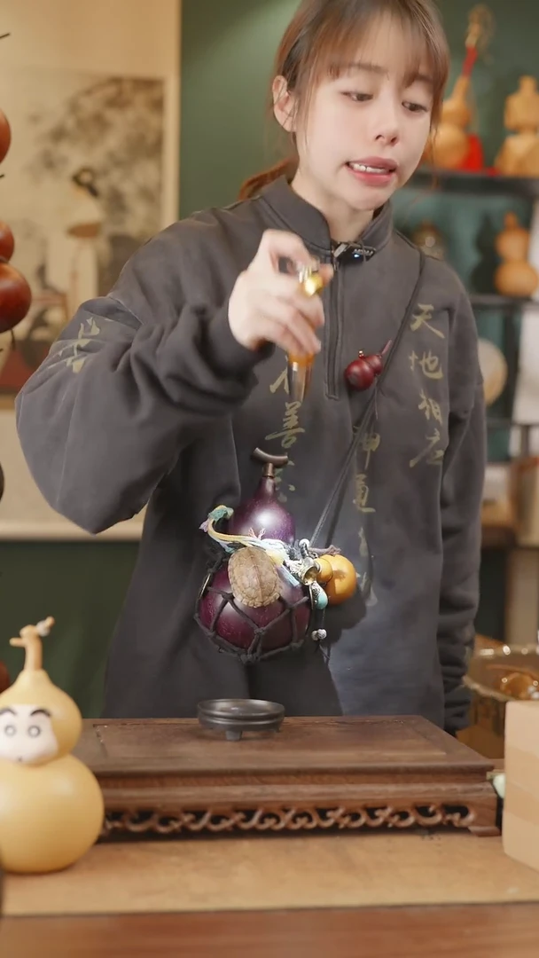 【闪购商品】264号精品天然大漆工艺防渗内胆酒葫芦~