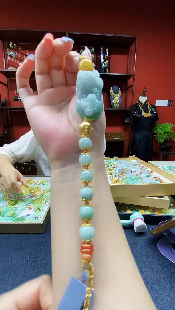 颈饰未镶嵌翡翠翡翠手串