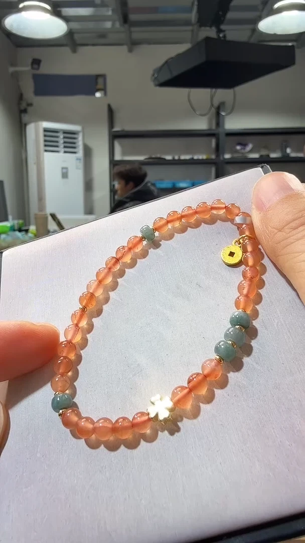 未镶嵌手链南红玛瑙优0196 约4mm 多样性发一件