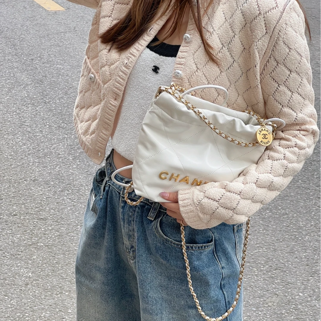 99新 Chanel/香奈儿 专柜43100白金23年mini22bag单肩包B5540