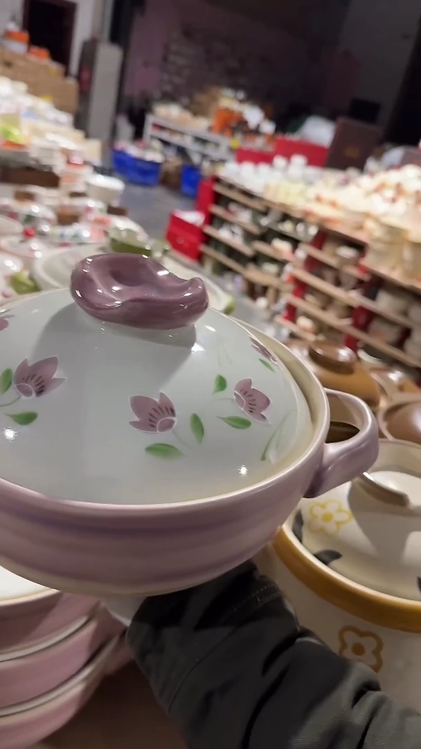 陶瓷紫色砂锅微瑕 凑满20元包邮