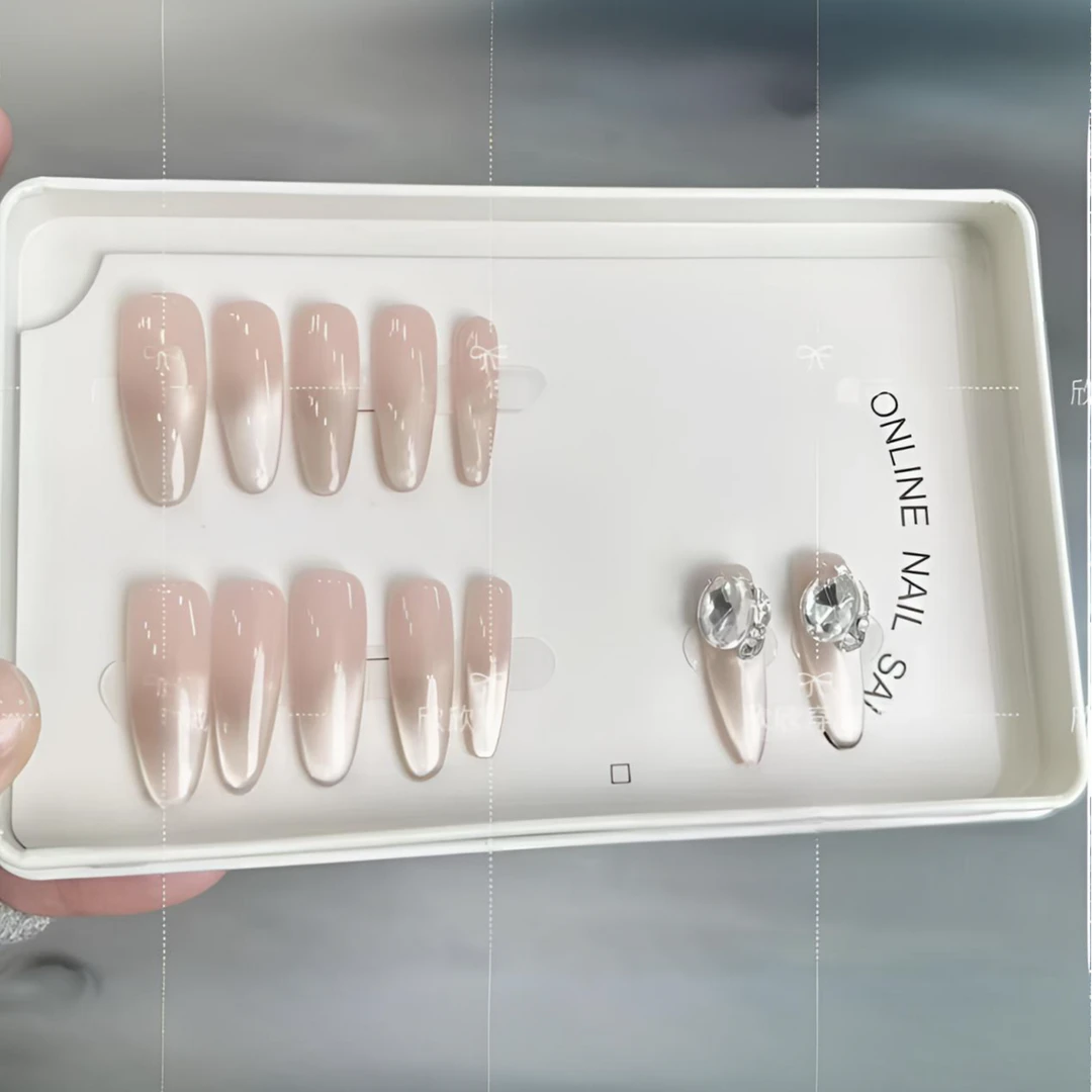 追光猫眼 纯手工穿戴甲12片装