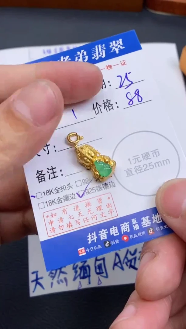 【闪购商品】翡翠颈饰银S925镶嵌多样性发其中一件