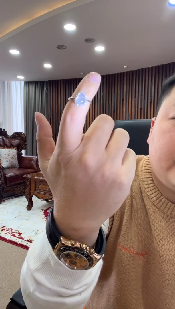 银S925镶嵌戒指翡翠戒指