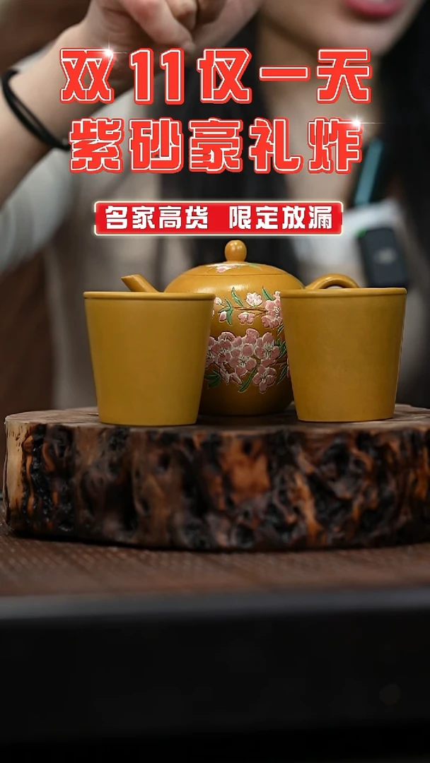 宜兴岁颐传砂原矿全手65+俩杯子