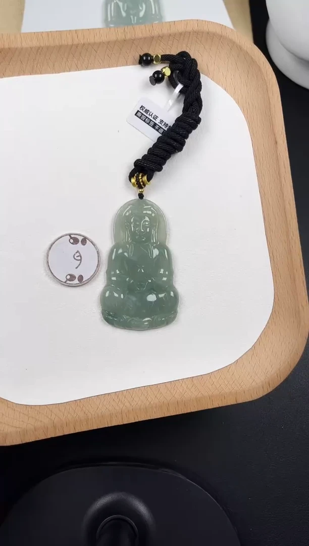 颈饰未镶嵌翡翠Y5A076绿大观音-13