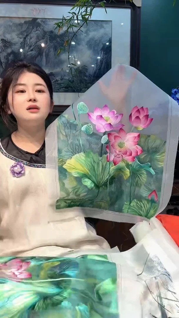 横款非遗苏绣手工刺绣绣片