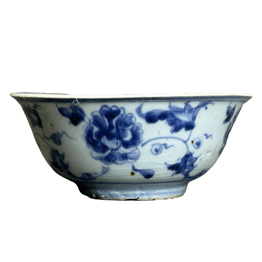 25021245x青花牡丹花卉纹碗