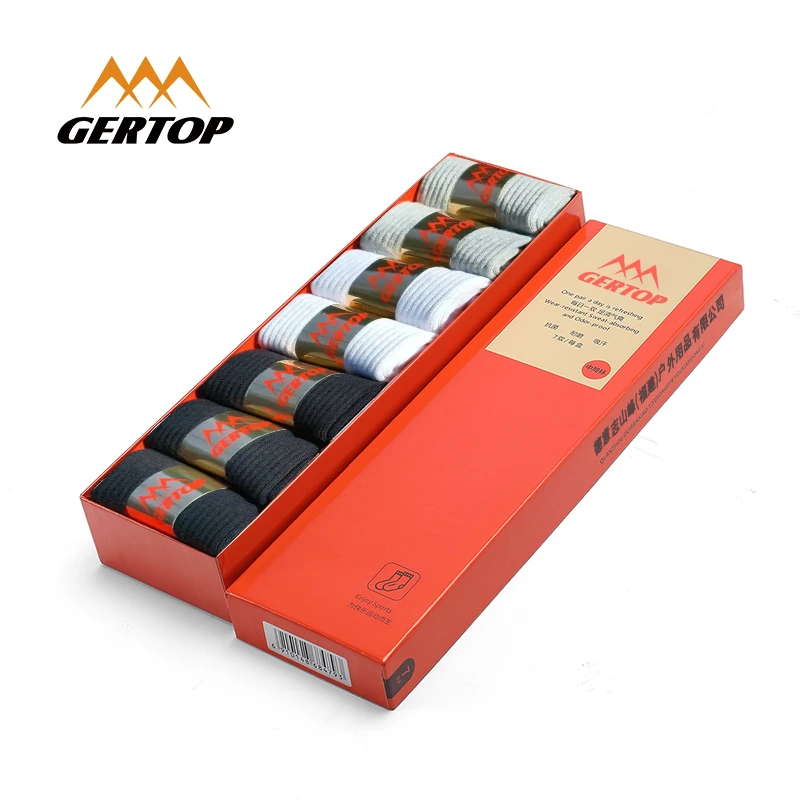 山峰山峰礼盒装七双纯色袜子夏季短筒袜男商务透气吸汗防臭袜