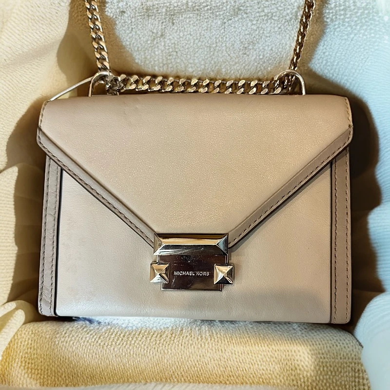 95新 MICHAELKORS/迈克高仕 灰色链条包 1216 8203