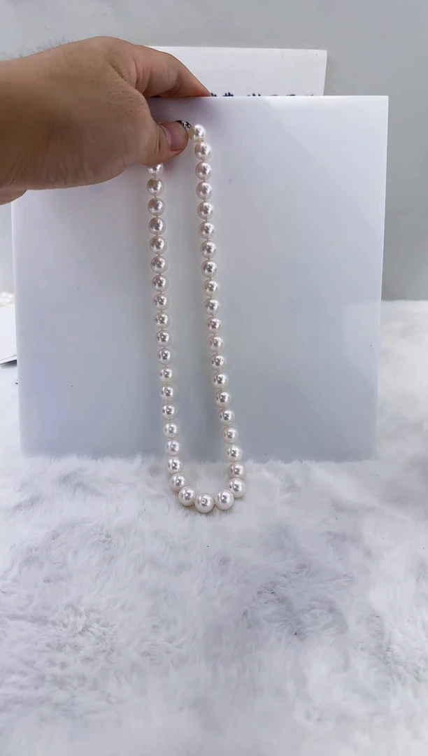 未镶嵌淡水珍珠DA曼塔珍珠串链9-11 y162