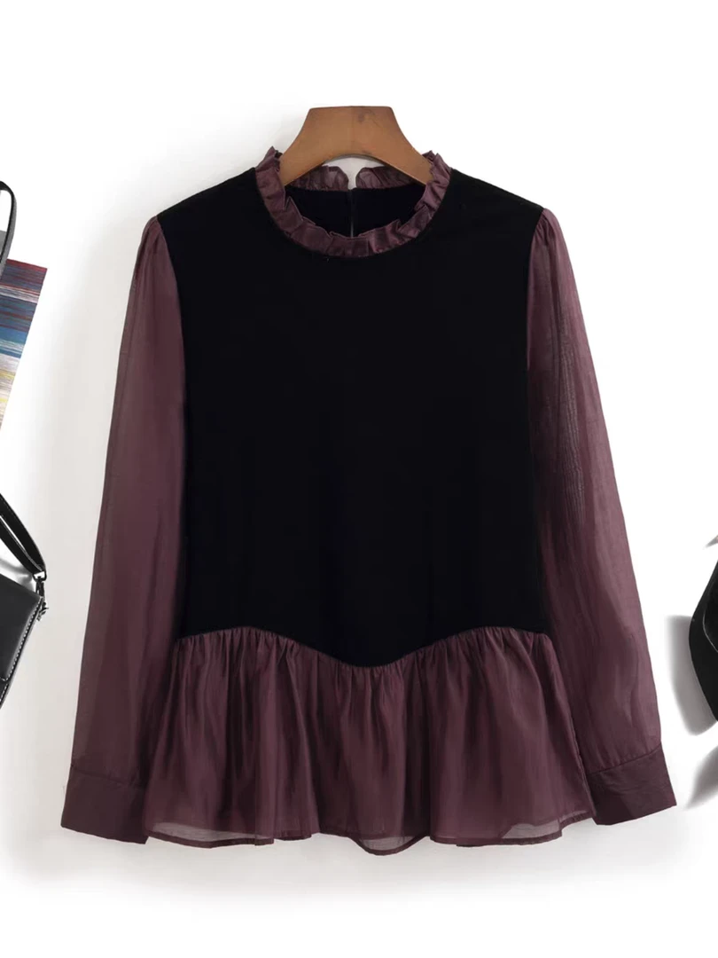 娟子家推荐款春款裙摆小衫