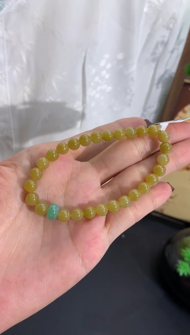 未镶嵌手串翡翠卡6.2mm