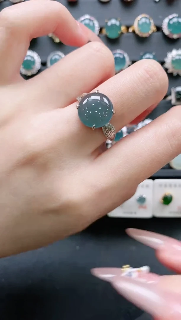 【闪购商品】翡翠戒指银S925镶嵌11111111