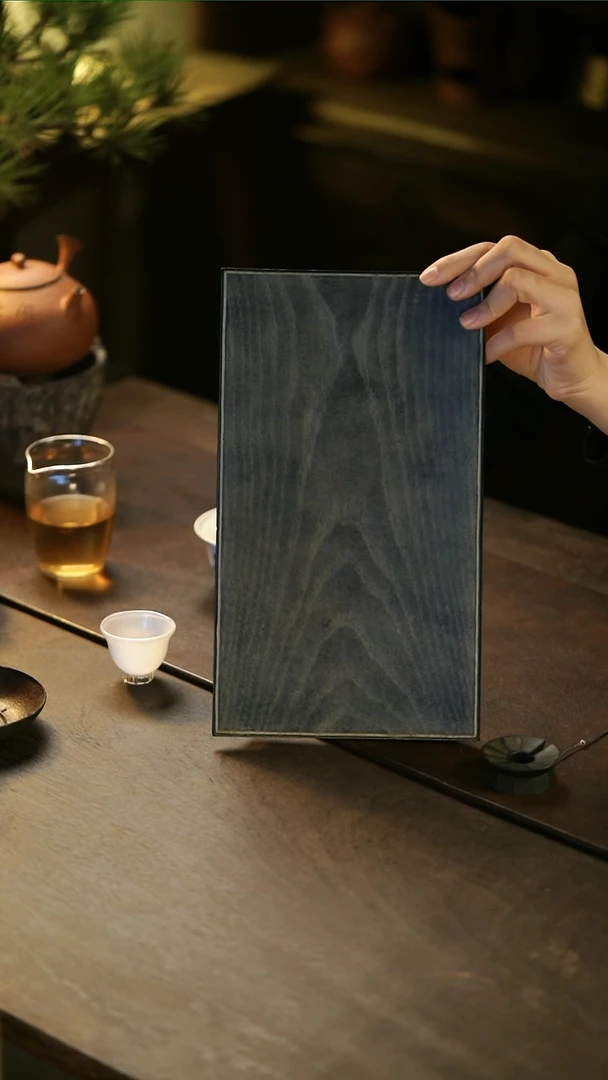 赤具木胎大漆长方茶盘