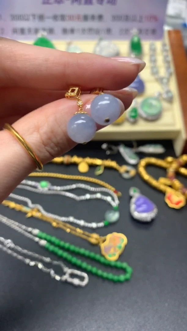 【闪购商品】翡翠耳饰18K金镶嵌耳饰|1800+180