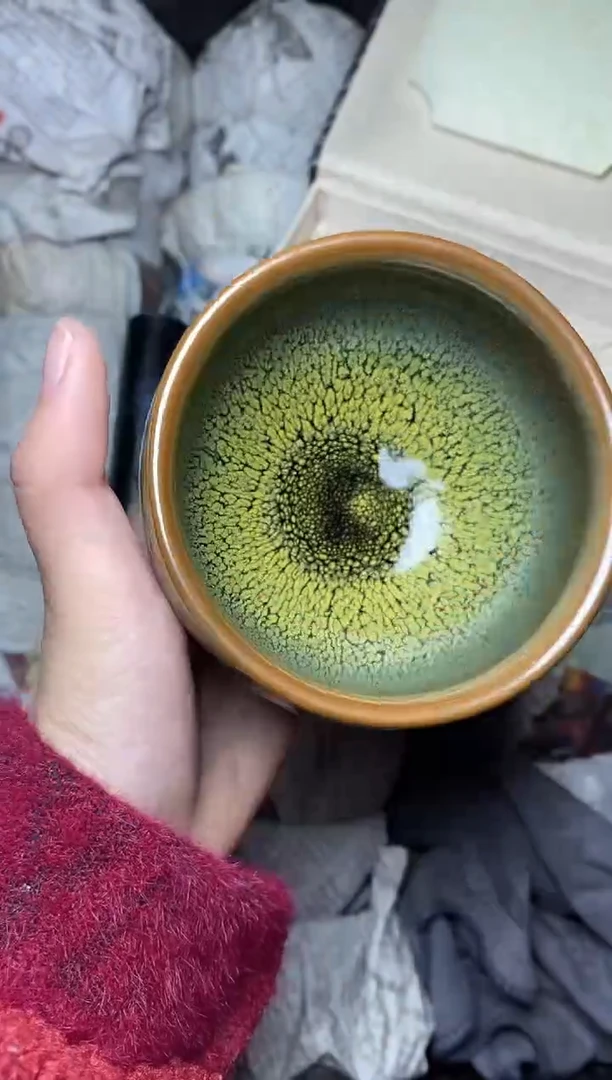 【闪购商品】茶盏绿鹧鸪 将军 盏三疯建盏茶器