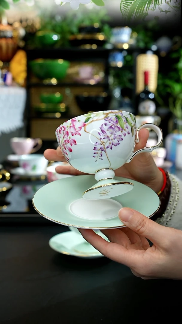 紫藤花杯碟----------